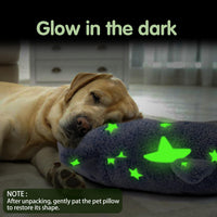 HKM-2762941 Personalized U-Shaped Pet Pillow in Gray with Stars & Moon - Multiple Designs Available