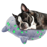 HKM-2762941 Personalized U-Shaped Pet Pillow in Gray with Stars & Moon - Multiple Designs Available