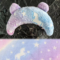 HKM-2762941 Personalized U-Shaped Pet Pillow in Gray with Stars & Moon - Multiple Designs Available