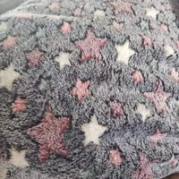HKM-2762941 Personalized U-Shaped Pet Pillow in Gray with Stars & Moon - Multiple Designs Available