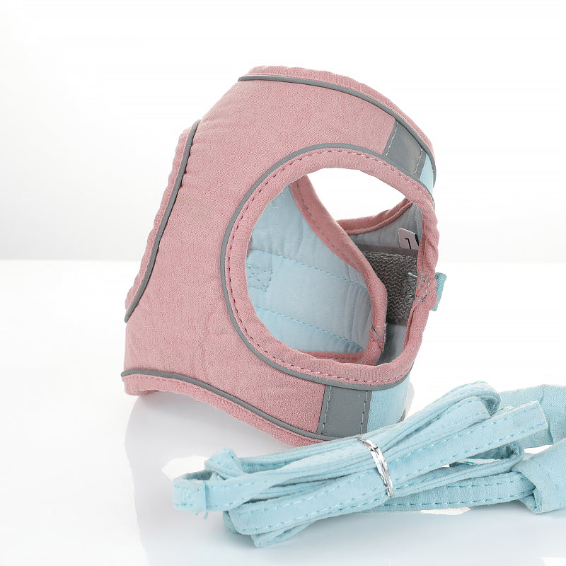 HKM-2763069 Reflective Color-Blocking Traction Belt with Breathable Material for Cats