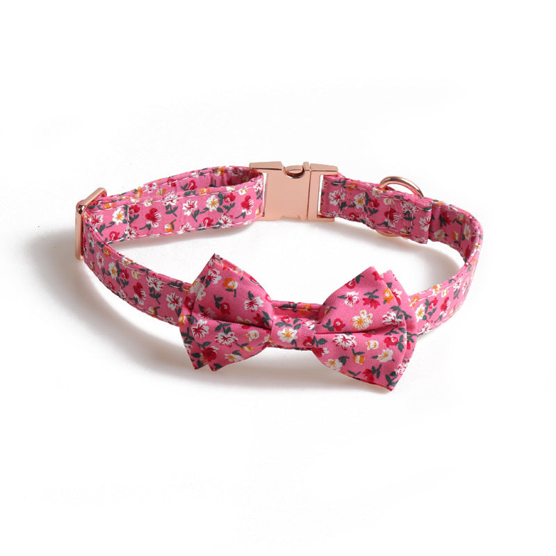 HKM-276307 Brand New Metal Bow Pet Collar