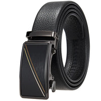 HKM-276307 Men's Top Layer Cowhide Leather Belt with Automatic Buckle - Custom Fit Design