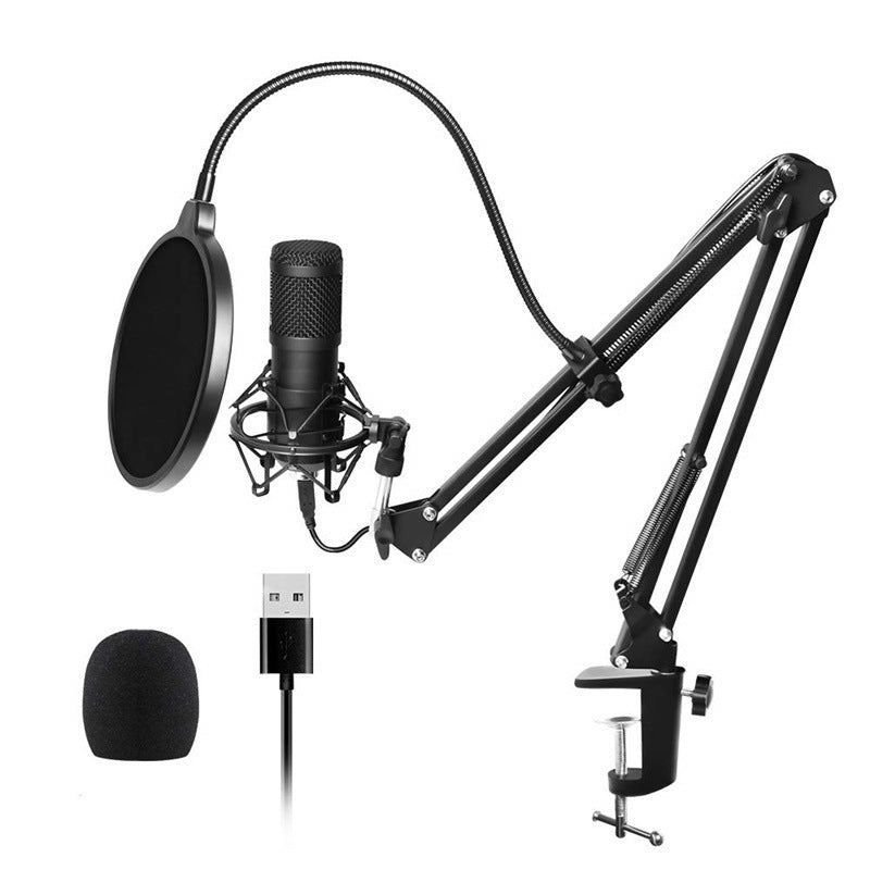 HKM-276307 Plug and Play USB Condenser Microphone for Home Recording and Broadcasting