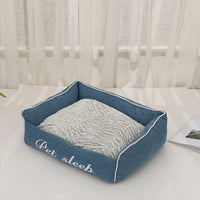 HKM-2763325 Removable and Washable Pet Nest for All Seasons - Available in Avocado Green, Blue, and Gray