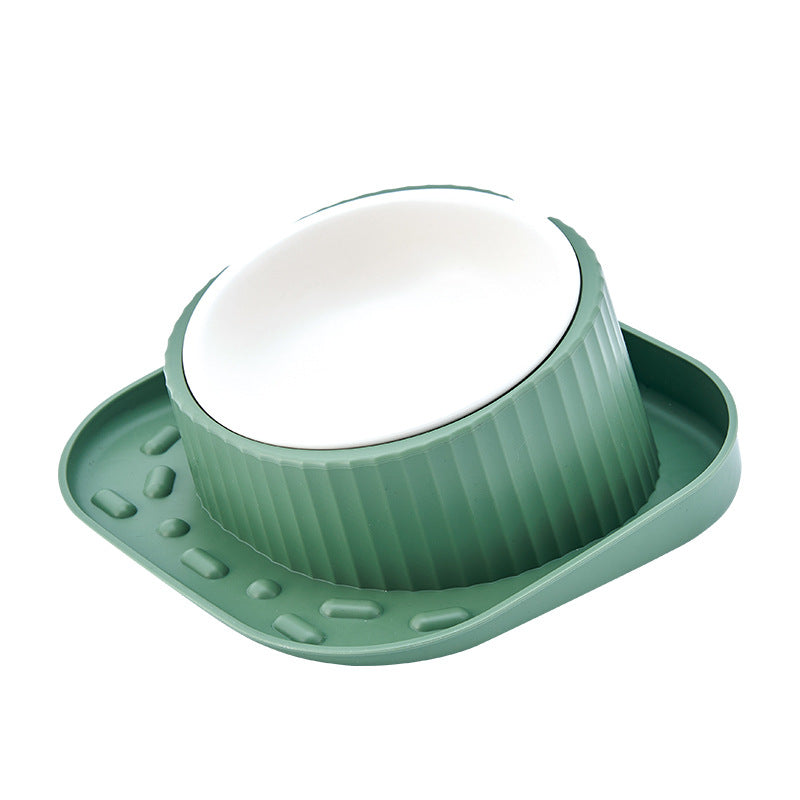 HKM-2763453 Wide Mouth Ceramic Pet Bowl with Neck Protection in Various Colors