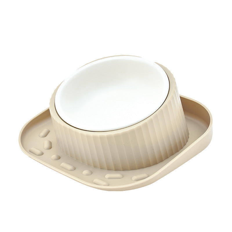 HKM-2763453 Wide Mouth Ceramic Pet Bowl with Neck Protection in Various Colors