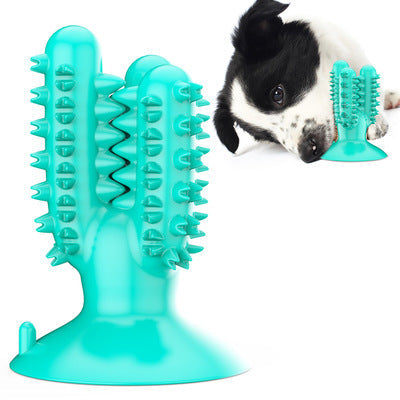 HKM-2764093 Rubber Molar Chew Toy for Pets – TPR Toothbrush with Treat Holes for Dental Care