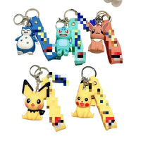 HKM-276435 Cartoon Anime 3D Doll Pendant Soft Rubber Keychain for Bags and Keys