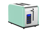 HKM-276499 Smart Touch Screen LED Display 2-Slice Electric Toaster with Dust Cover for Perfect Breakfast Toasting