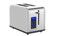 HKM-276499 Smart Touch Screen LED Display 2-Slice Electric Toaster with Dust Cover for Perfect Breakfast Toasting