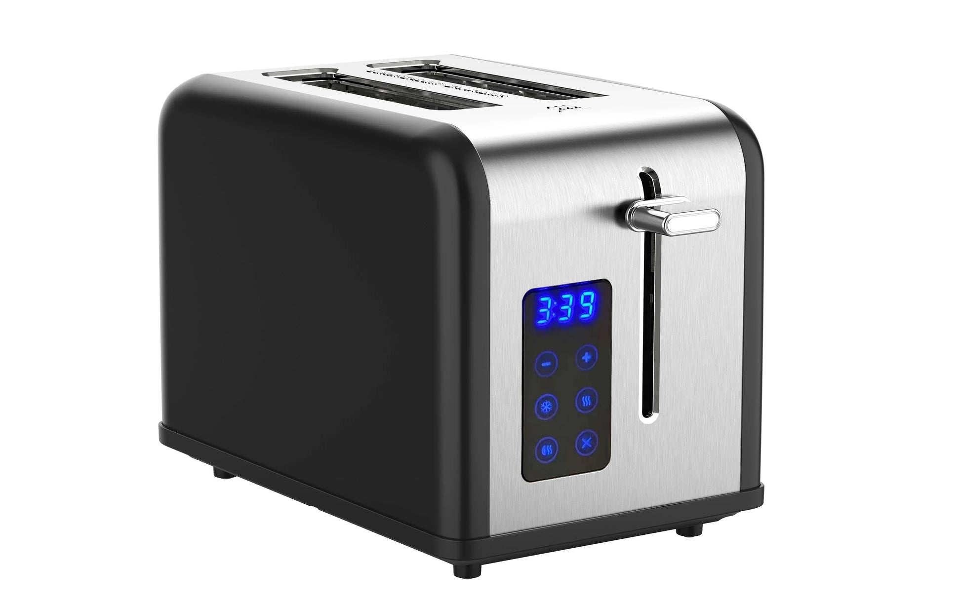 HKM-276499 Smart Touch Screen LED Display 2-Slice Electric Toaster with Dust Cover for Perfect Breakfast Toasting