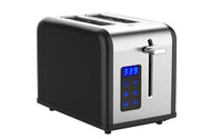 HKM-276499 Smart Touch Screen LED Display 2-Slice Electric Toaster with Dust Cover for Perfect Breakfast Toasting