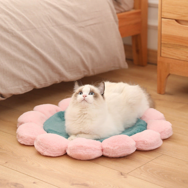 HKM-2765117 Cozy Coral Fleece Mat for Dogs and Cats – Soft Sleeping Nest