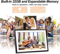 HKM-276627 10.1 Inch WiFi Digital Picture Frame with 32GB Storage and Touch Screen for Photo and Video Uploading
