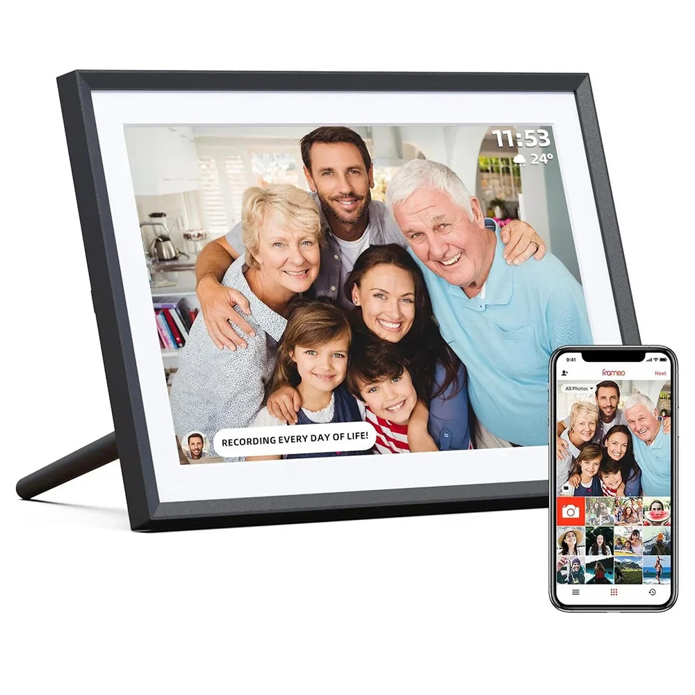 HKM-276627 10.1 Inch WiFi Digital Picture Frame with 32GB Storage and Touch Screen for Photo and Video Uploading