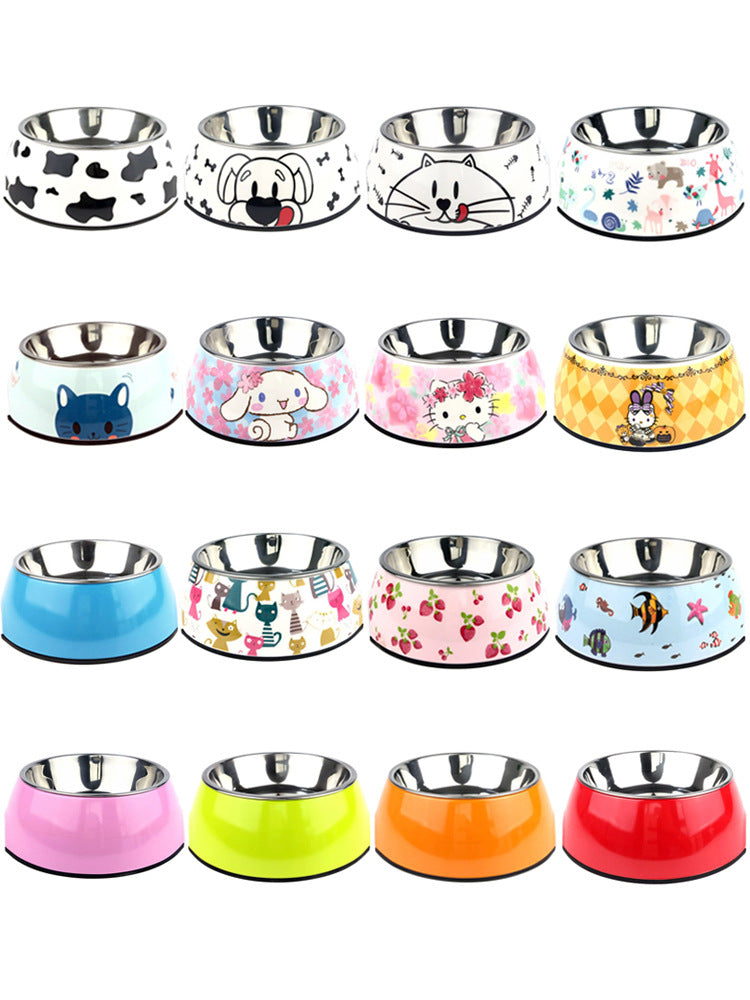 HKM-2766525 Stainless Steel Dog and Cat Bowls in Various Sizes and Fun Designs