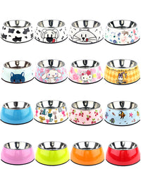 HKM-2766525 Stainless Steel Dog and Cat Bowls in Various Sizes and Fun Designs