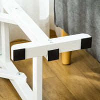 HKM-2767421 Foldable Dog Ramp with Non-Slip Carpet Top Platform for Easy Access to Sofas - Gray & White