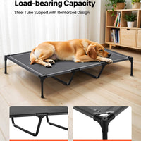 HKM-2767677 Elevated Dog Bed for Large Dogs - Portable Raised Cot with Sturdy Metal Frame, XL Size