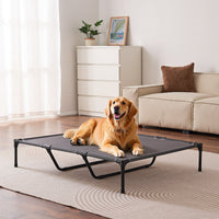 HKM-2767677 Elevated Dog Bed for Large Dogs - Portable Raised Cot with Sturdy Metal Frame, XL Size