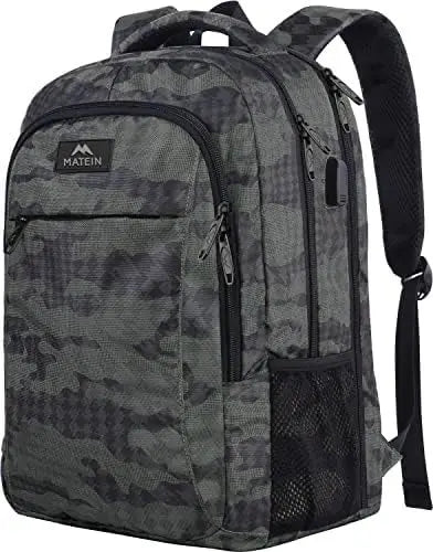HKM-276819 Unisex Waterproof Notebook Backpack with USB Charging Port for Business Travel