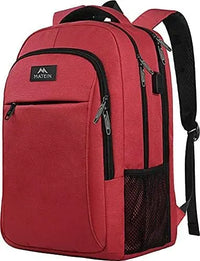 HKM-276819 Unisex Waterproof Notebook Backpack with USB Charging Port for Business Travel