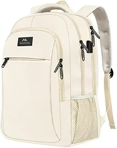 HKM-276819 Unisex Waterproof Notebook Backpack with USB Charging Port for Business Travel