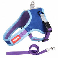 HKM-2768317 Reflective Deerskin Pet Harness with Adjustable Chest Strap in Multiple Colors