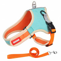 HKM-2768317 Reflective Deerskin Pet Harness with Adjustable Chest Strap in Multiple Colors