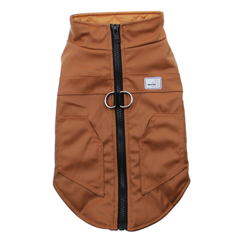 HKM-2768701 Warm Thickened Vest for Small and Medium Dogs - Teddy Jacket in Grey, Mauve, Brown