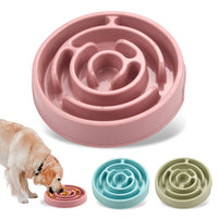 HKM-2769213 Slow Feed Pet Bowl with Neck Protection - Lightweight Anti-Choke Design in Multiple Colors