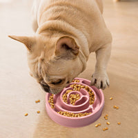 HKM-2769213 Slow Feed Pet Bowl with Neck Protection - Lightweight Anti-Choke Design in Multiple Colors