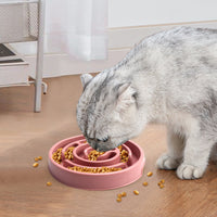 HKM-2769213 Slow Feed Pet Bowl with Neck Protection - Lightweight Anti-Choke Design in Multiple Colors