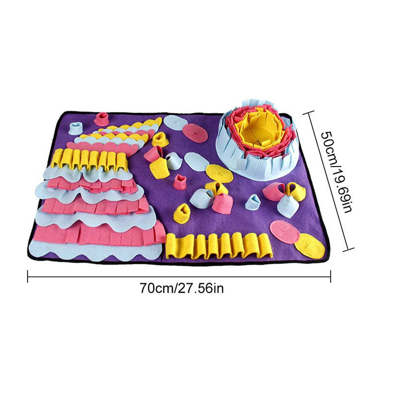 HKM-2769853 Interactive Dog Sniffing Pad for Mental Stimulation and Training, Anti-Slip Design, Pet-Friendly and Machine Washable, Large Size 60x60cm