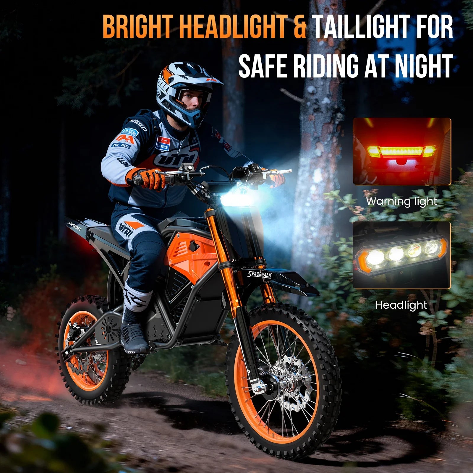 HKM-277075 Full Suspension Electric Bike for Kids & Adults, 1500W Motor, 14" Aluminum Frame, Hydraulic Disc Brakes, 48V Lithium-Ion Battery