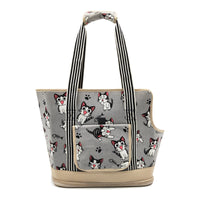 HKM-2771261 Portable Cat and Dog Travel Shoulder Bag with Breathable Mesh and Cartoon Design