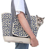HKM-2771261 Portable Cat and Dog Travel Shoulder Bag with Breathable Mesh and Cartoon Design
