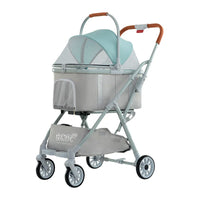 HKM-277267 Detachable Pet Stroller and Bike Trailer for Cats and Dogs – Easy Walk Folding Travel Carrier