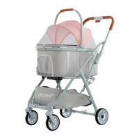 HKM-277267 Detachable Pet Stroller and Bike Trailer for Cats and Dogs – Easy Walk Folding Travel Carrier