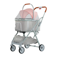 HKM-277267 Detachable Pet Stroller and Bike Trailer for Cats and Dogs – Easy Walk Folding Travel Carrier