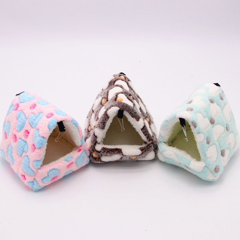 HKM-2773053 Cozy Flannel Pet Nest for Small Animals - Perfect for Hamsters, Hedgehogs, Sugar Gliders and More