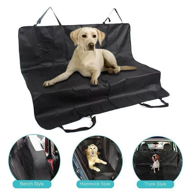 HKM-2773821 Extra Large Waterproof Car Cushion for Dogs and Cats - Portable, Foldable Back Seat Mat with 4 Handles
