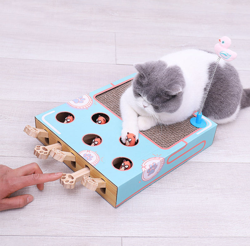 HKM-2775613 Interactive Cat Toy Teaser - Whack-A-Mole Game for Indoor Fun