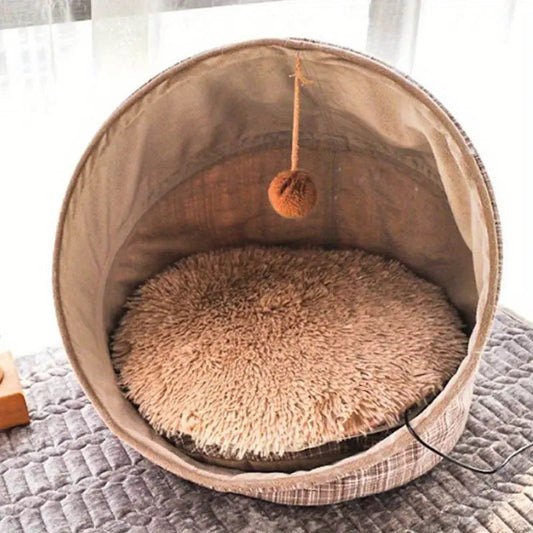 HKM-2776637 Three-Speed Electric Blanket for Cats - Soft Cloth, 40cm Diameter, Multiple Colors Available