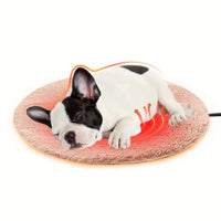 HKM-2776637 Three-Speed Electric Blanket for Cats - Soft Cloth, 40cm Diameter, Multiple Colors Available
