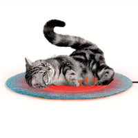 HKM-2776637 Three-Speed Electric Blanket for Cats - Soft Cloth, 40cm Diameter, Multiple Colors Available