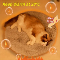 HKM-2776637 Three-Speed Electric Blanket for Cats - Soft Cloth, 40cm Diameter, Multiple Colors Available
