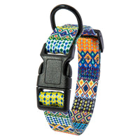 HKM-2776765 Bohemian Striped Small Dog Pet Collar - Casual Polyester Design in Multiple Sizes