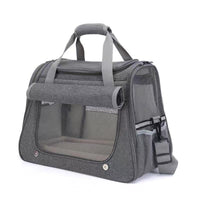 HKM-2777021 Breathable Portable Cat Carrier Bag with Large 35L Capacity in Pink and Gray